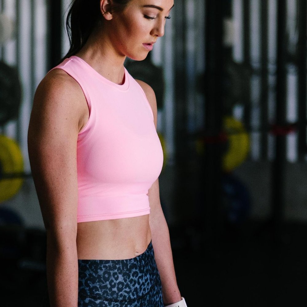 ZYIA Pink Crop Performance Tank